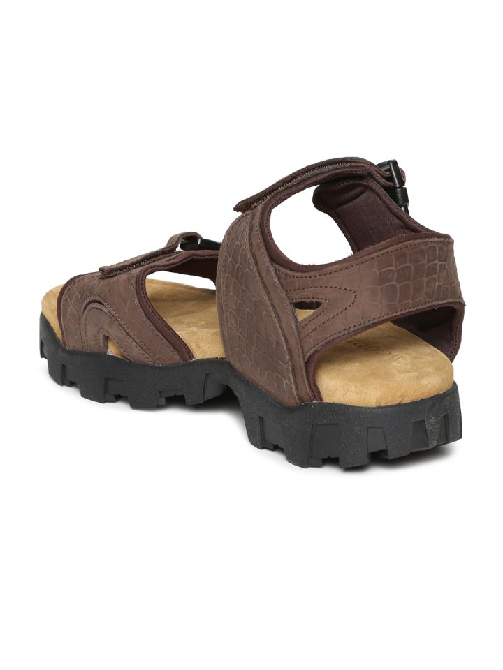 Buy Woodland Men Brown Leather Sandals Sandals for Men 2159187