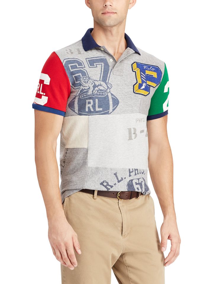 Buy Polo Ralph Lauren Custom Slim Fit Patchwork Polo - Tshirts for Men  2159698 | Myntra