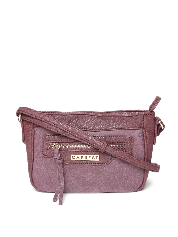 Caprese maroon solid handheld bag outlet
