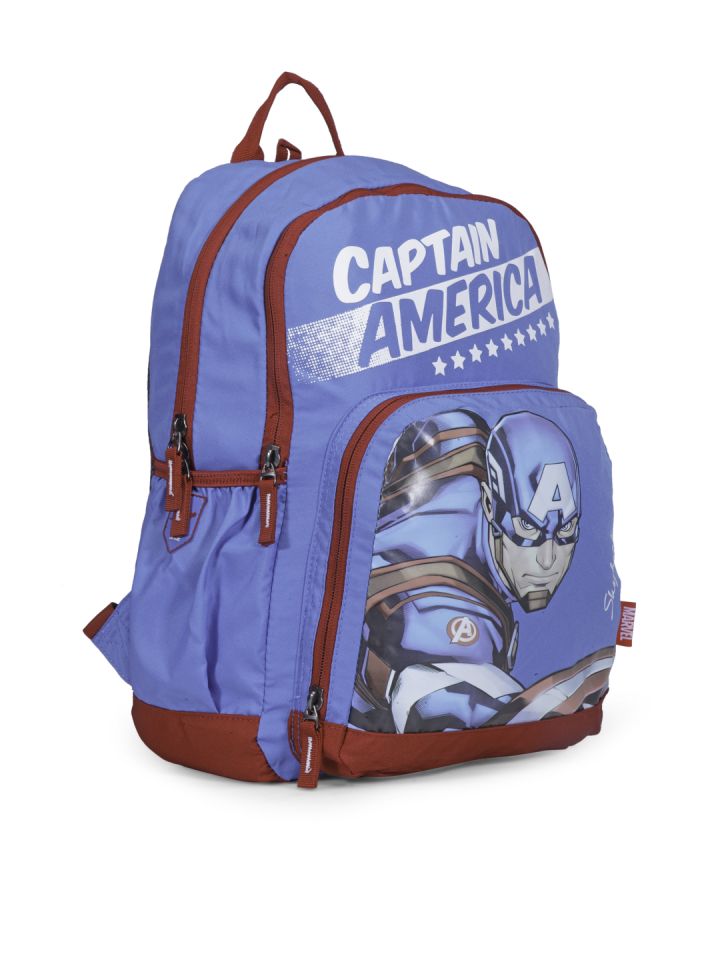 Skybags Unisex Blue Captain America Backpack