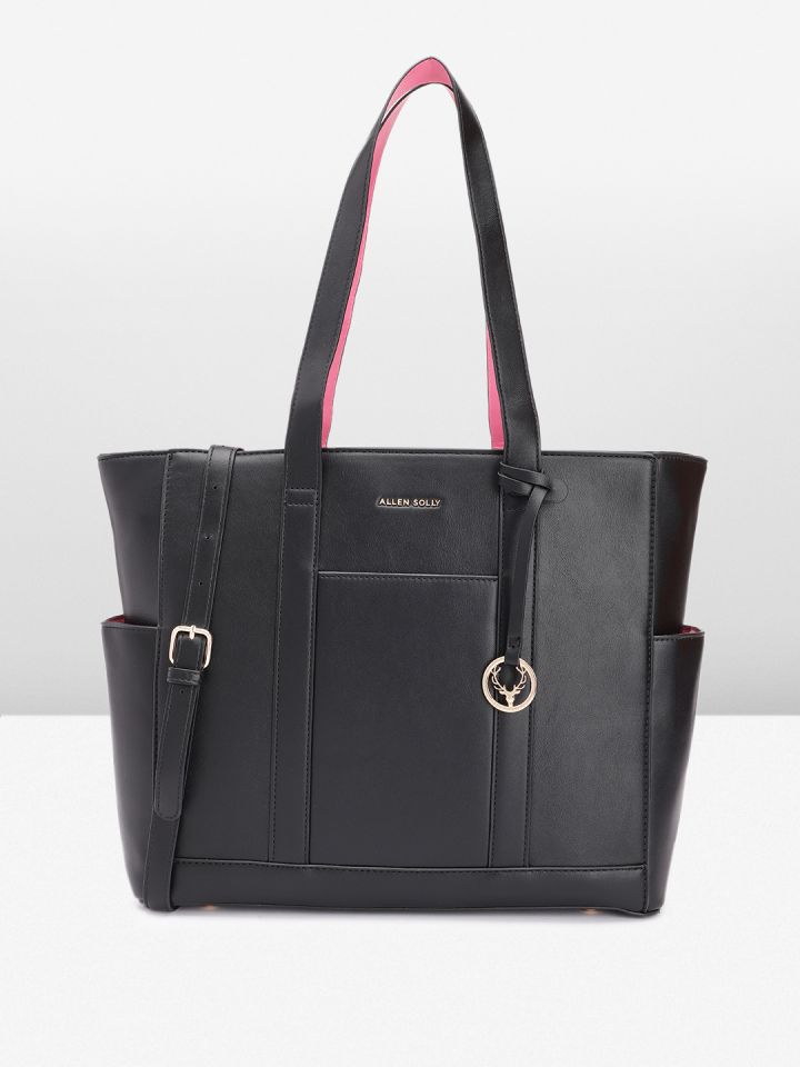 Allen solly black discount solid handheld bag