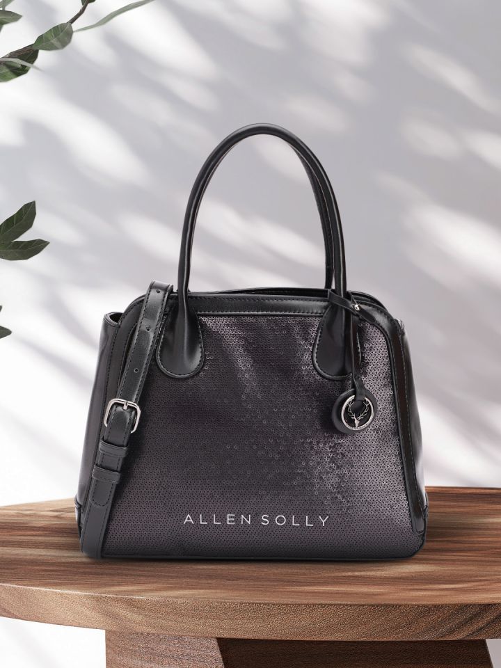 Buy Allen Solly Sequin Embellished Structured Handheld Bag
