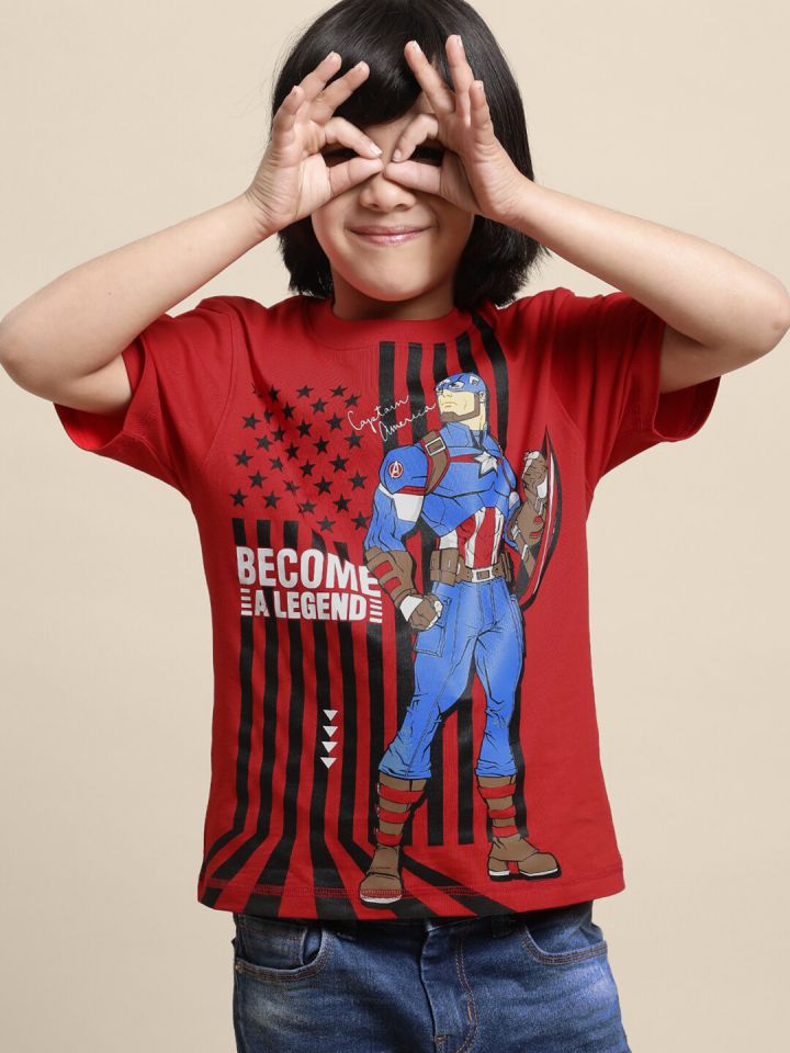 Boys captain america shirt new arrivals