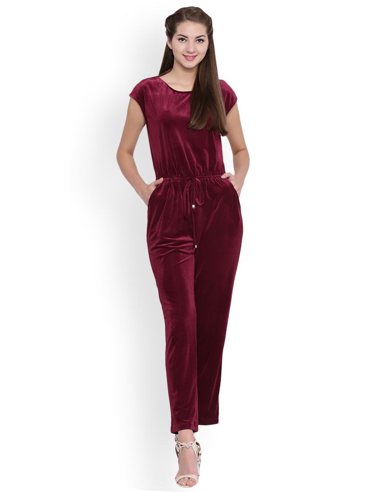 maroon jumpsuit womens