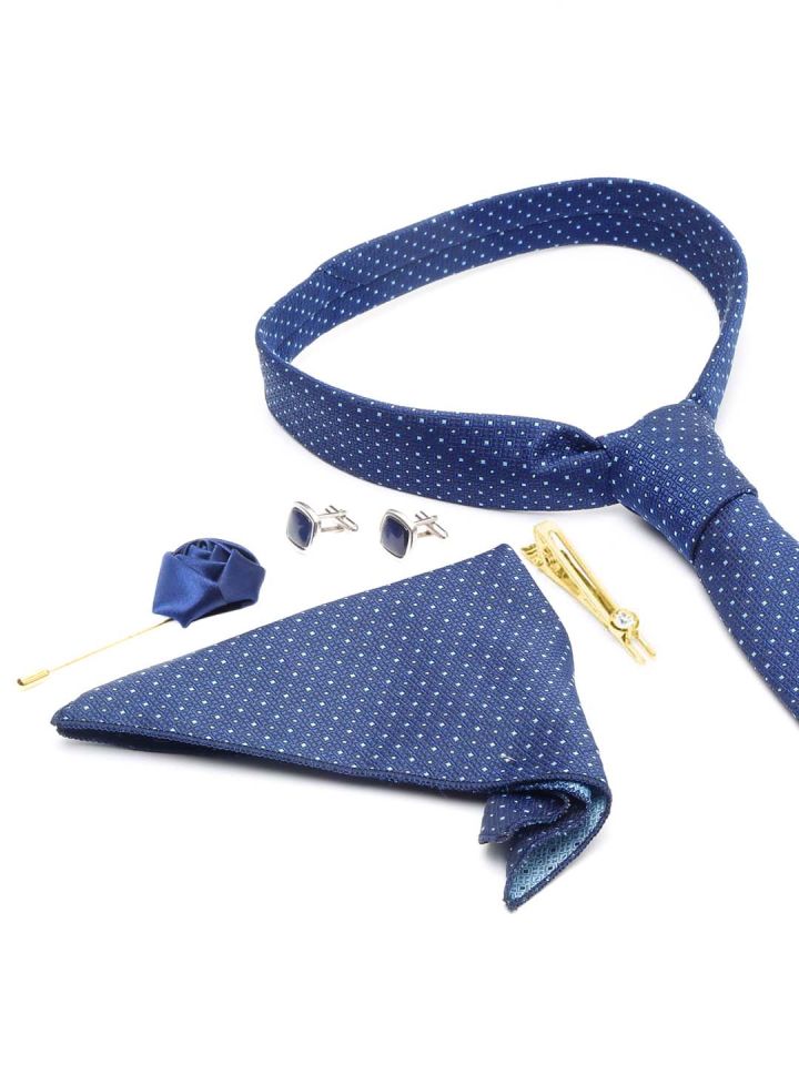 LOUIS STITCH Men Silk Necktie Accessory Gift Set