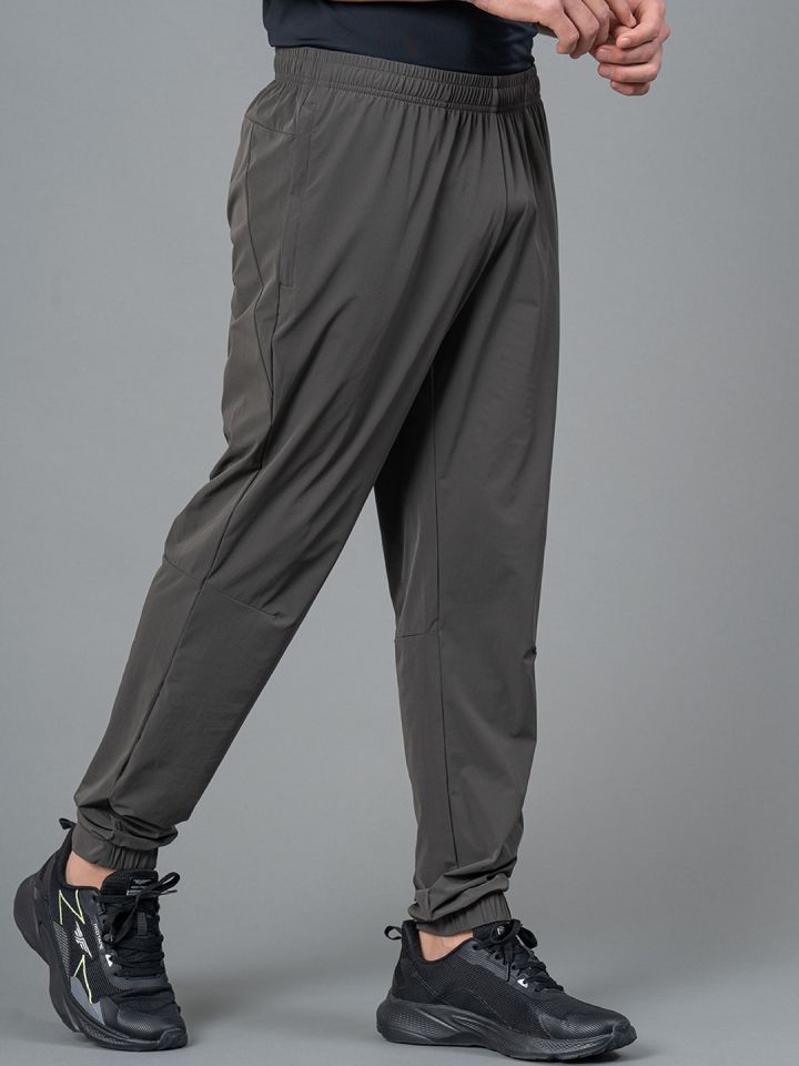 Buy Red Tape Grey Solid Nylon Spandax Men's Activewear Jogger