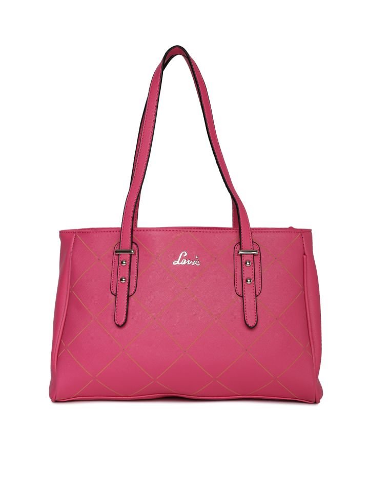 Lavie pink solid shoulder bag sales