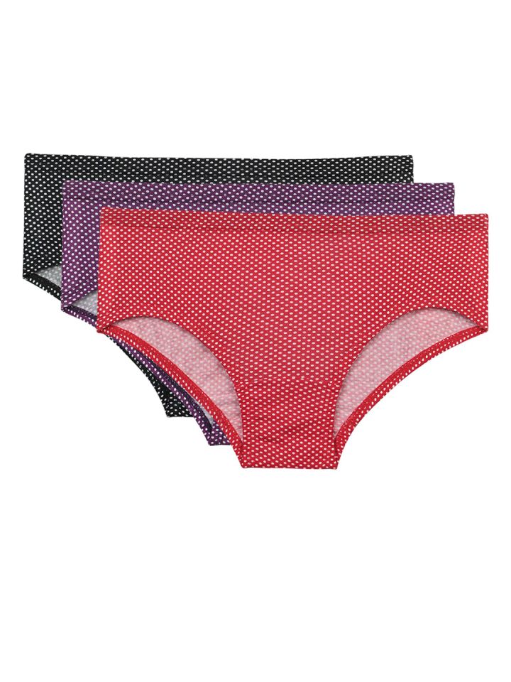 Pack Of 3 Bodycare Cotton Bikini Style Panty In Assorted Colors