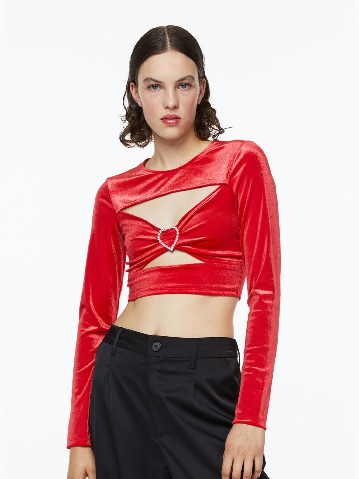 H&m vampire cut out top new arrivals