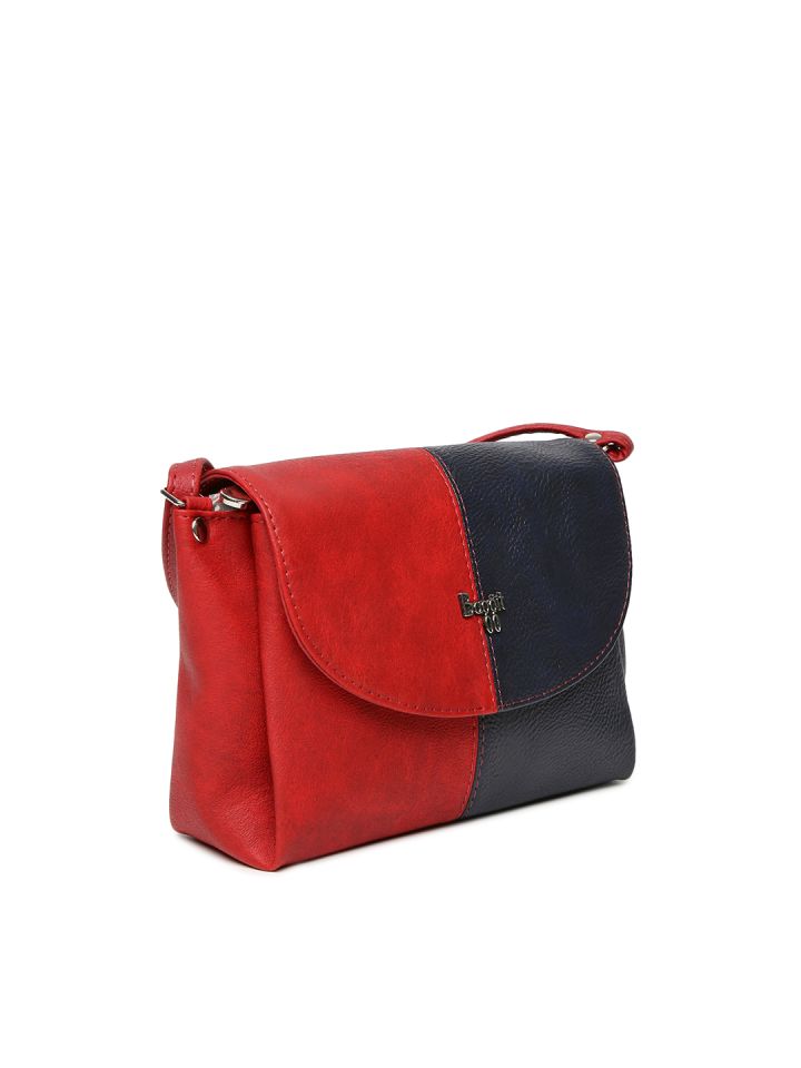 Buy Baggit Navy Blue Red Colourblocked Sling Bag Handbags for