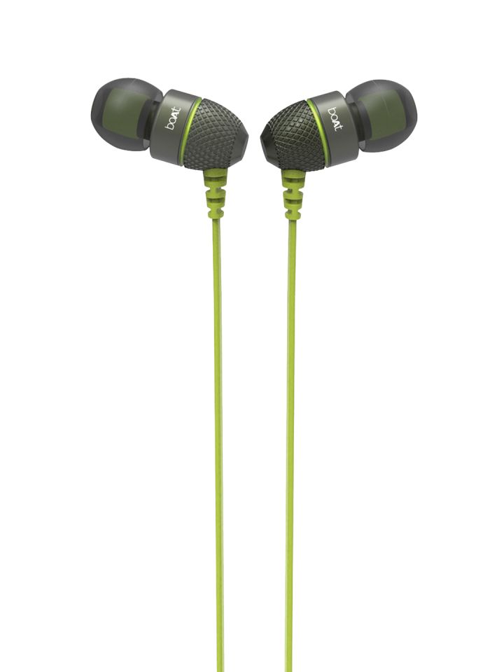 Buy BoAt Lime Green Black BassHeads 225 In Ear Super Extra Bass