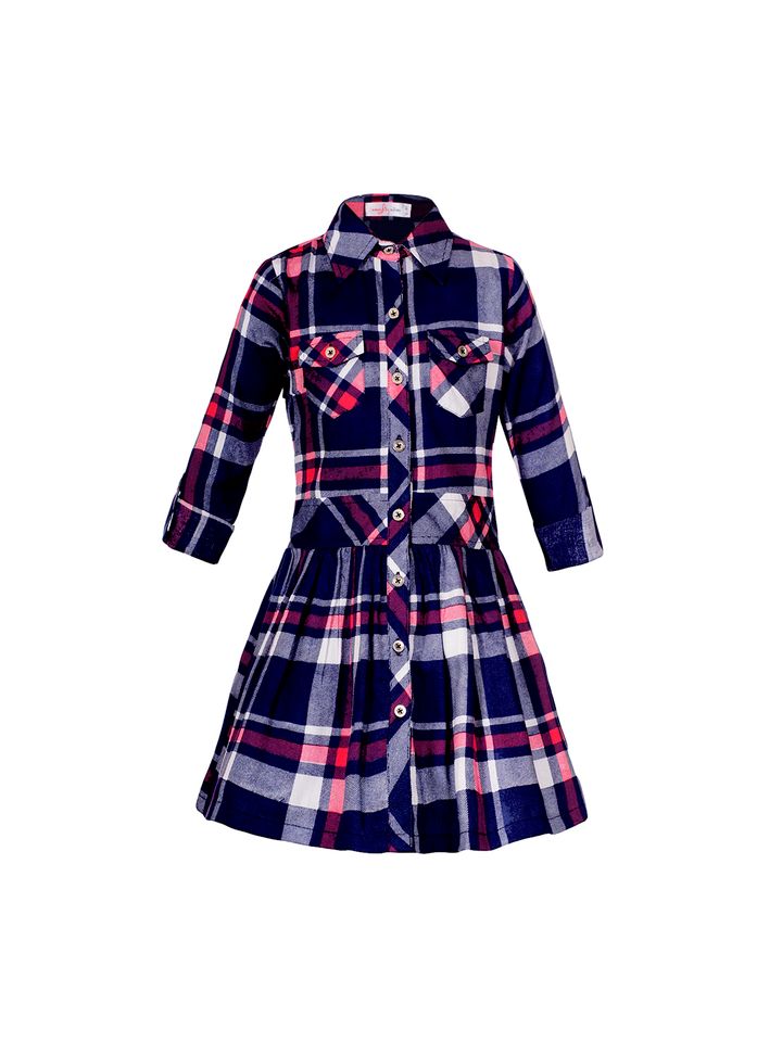 girls tartan shirt dress