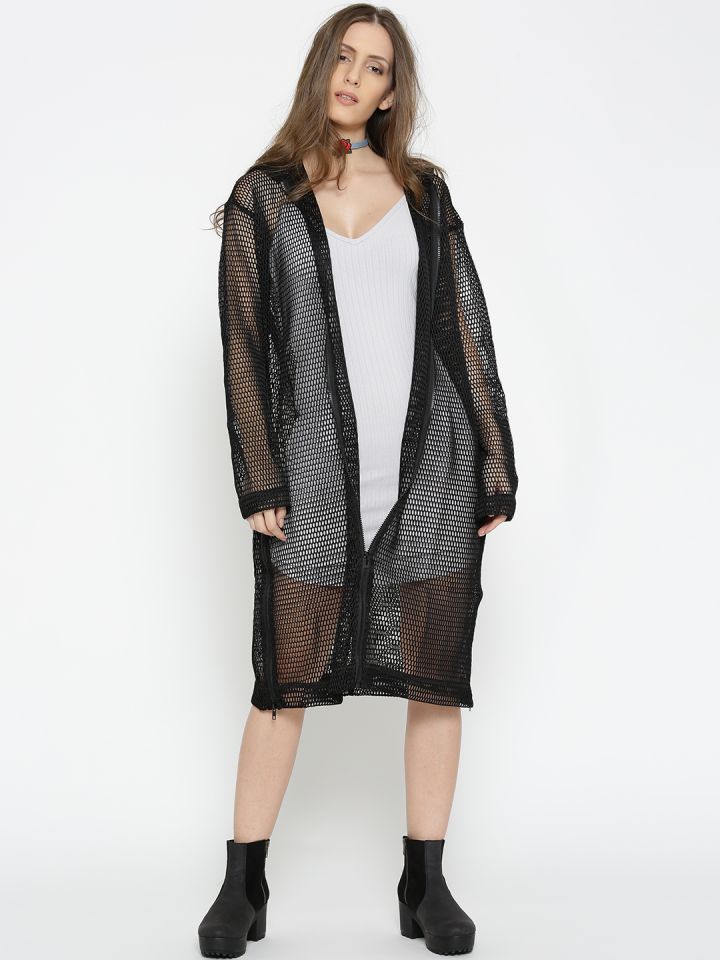 Mesh cheap longline jacket