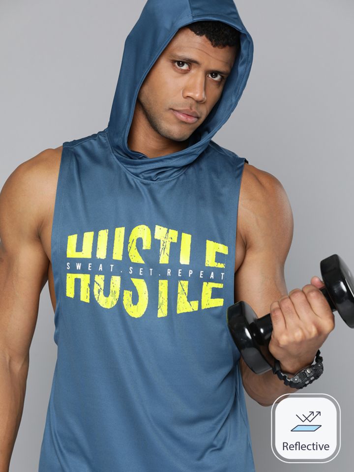 Buy HRX By Hrithik Roshan Men Printed Hooded Basketball T Shirt