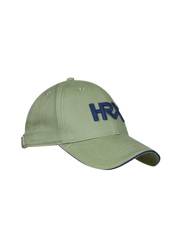 Buy HRX By Hrithik Roshan Men Green Solid Baseball Cap Caps for