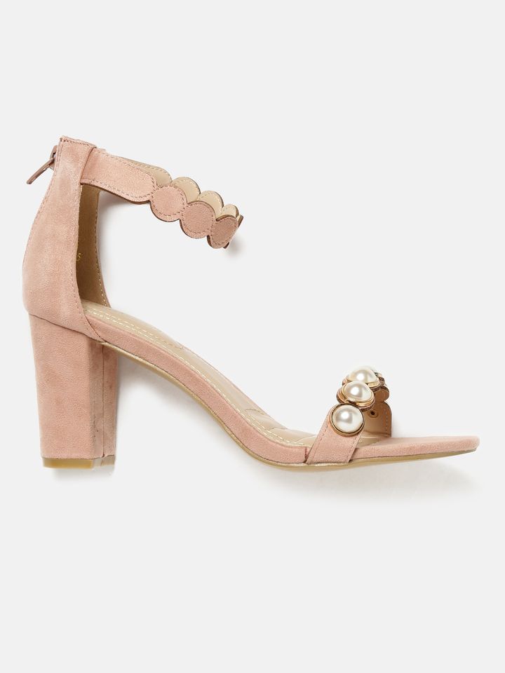 Buy DressBerry Women Pink Solid Sandals 