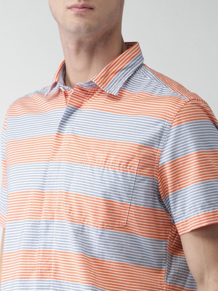Orange and blue tommy hilfiger store