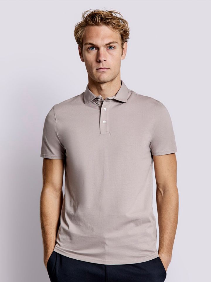 Bruun Stengade Men Polo Collar Pure Cotton T shirt