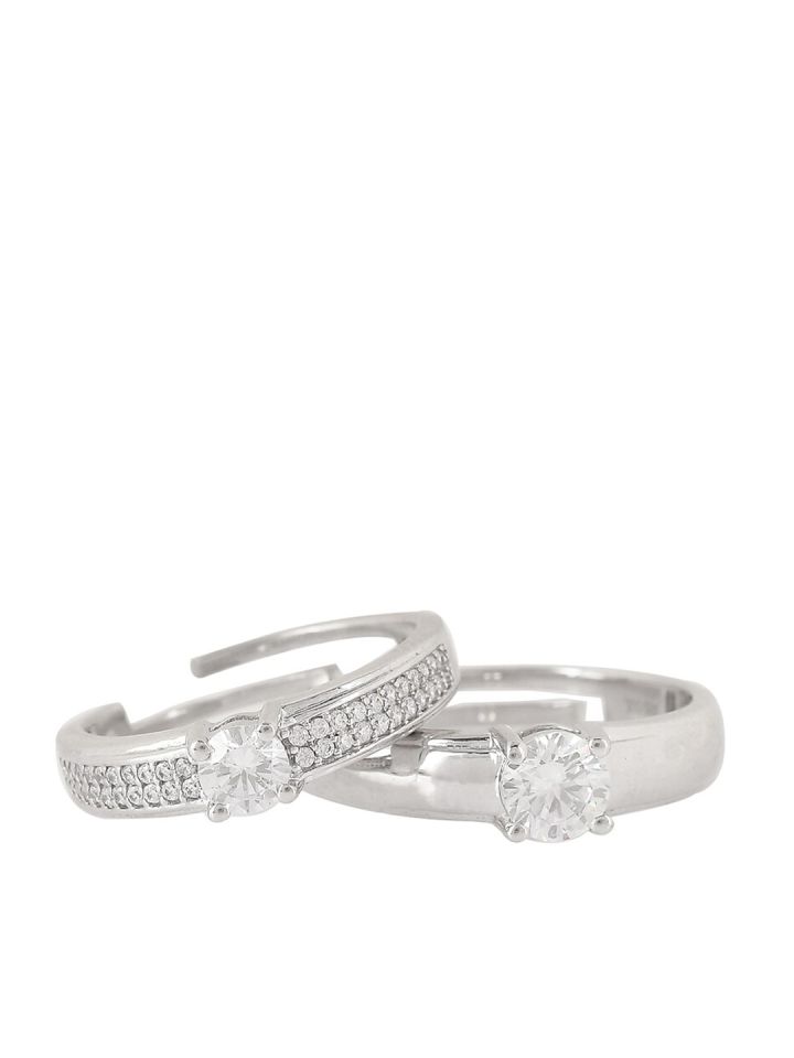 Buy Studio Voylla Set Of 2 925 Sterling Silver Rhodium Plated