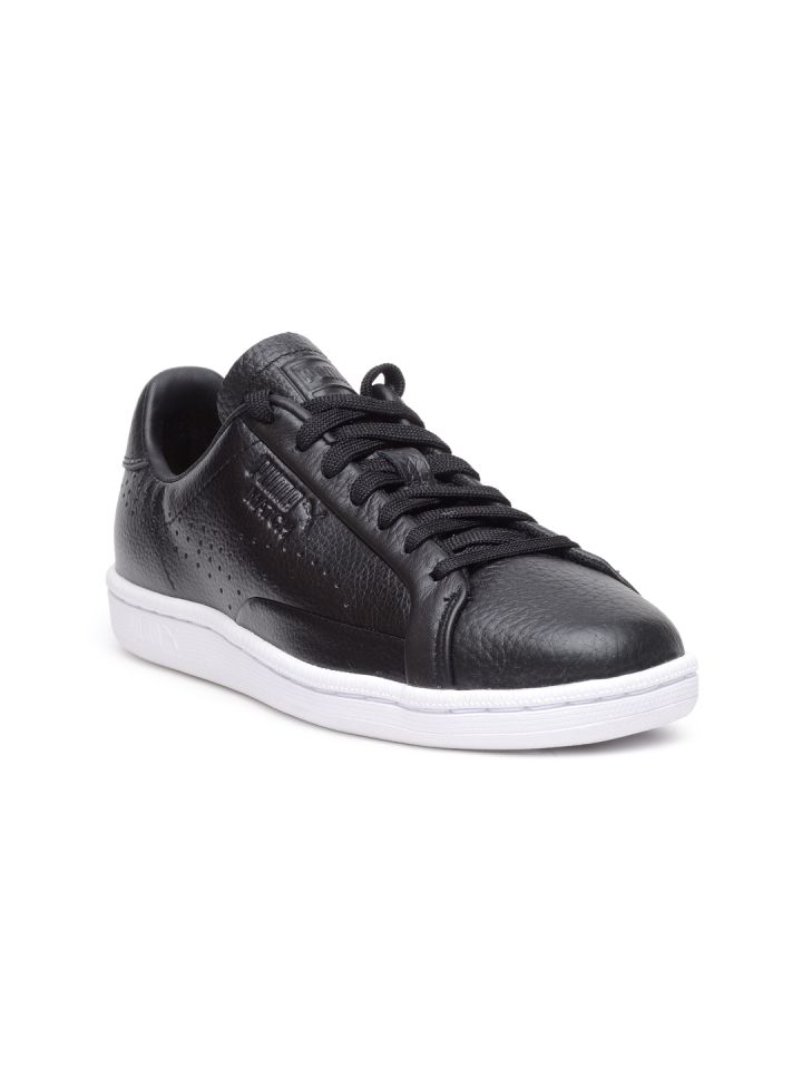 Puma Kids Black Match 74 Tumbled Perforated Sneakers