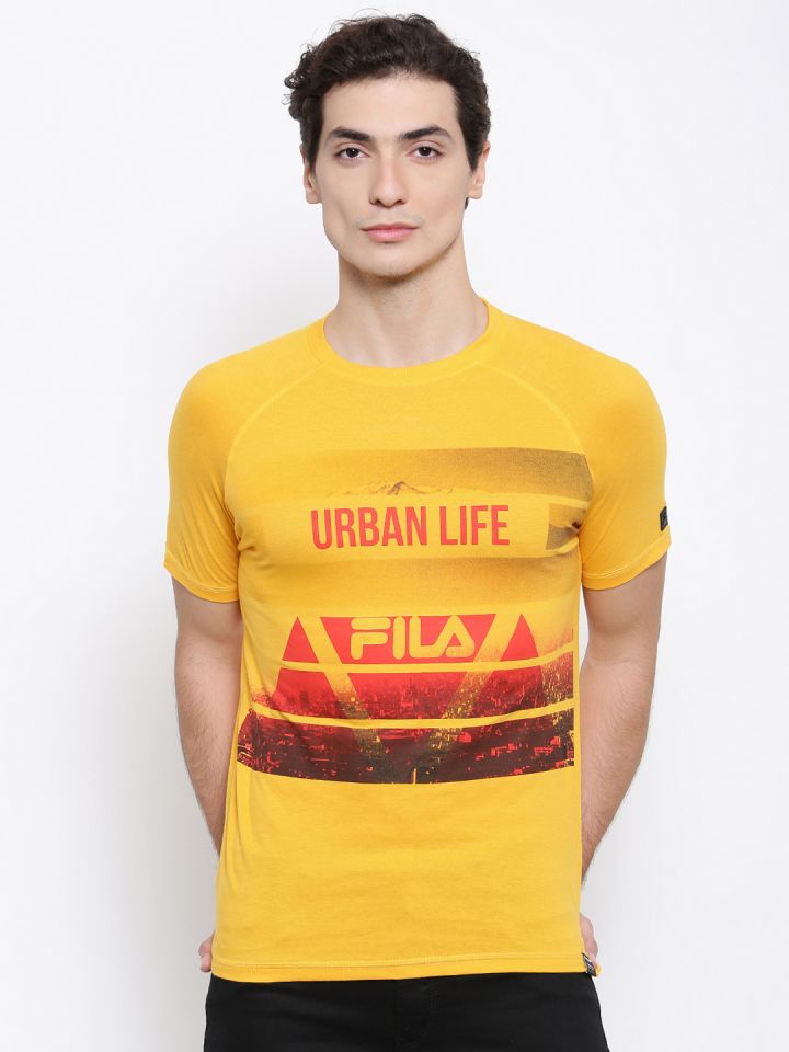 Fila yellow top sale