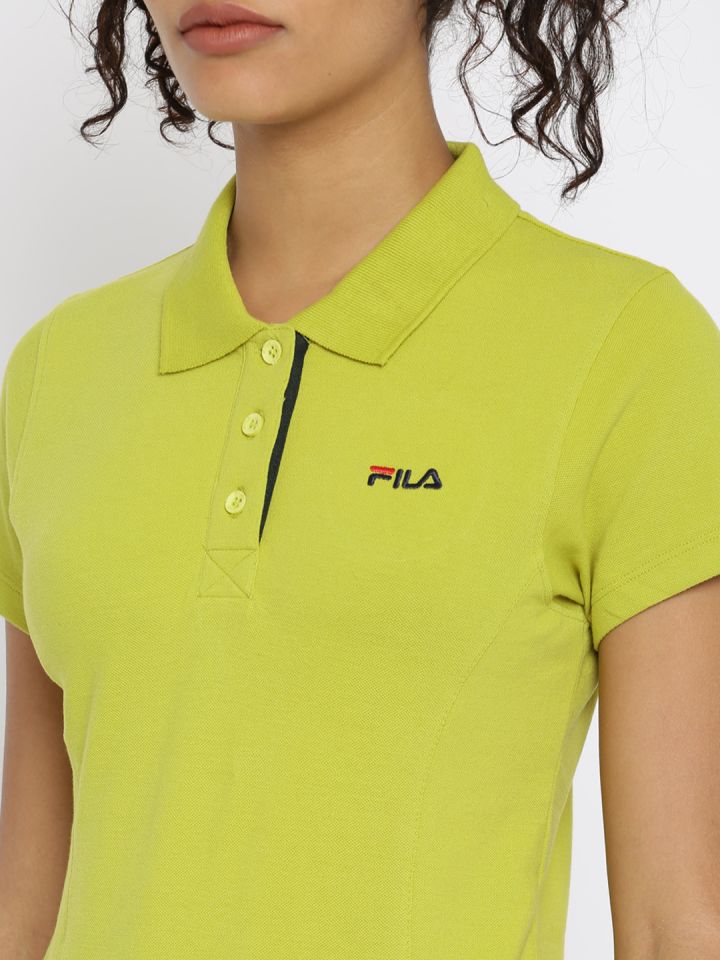 Fila polo womens yellow hot sale