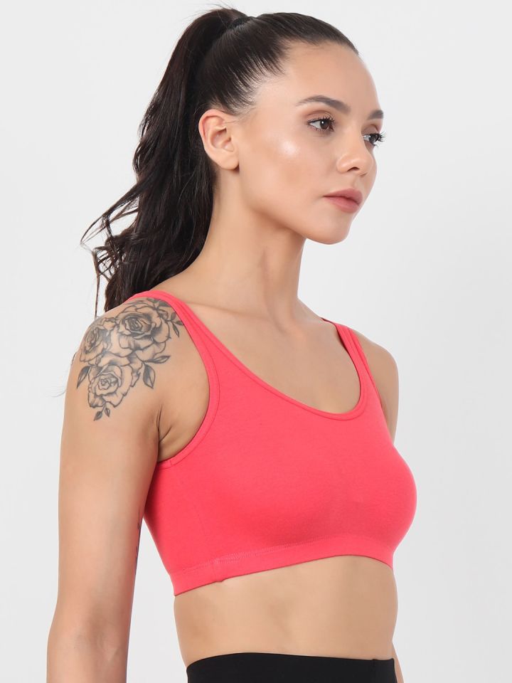 Buy XOXO Design Non Wired Non Padded Wide Strip Cotton Training Or Gym Sports  Bra - Bra for Women 21864980