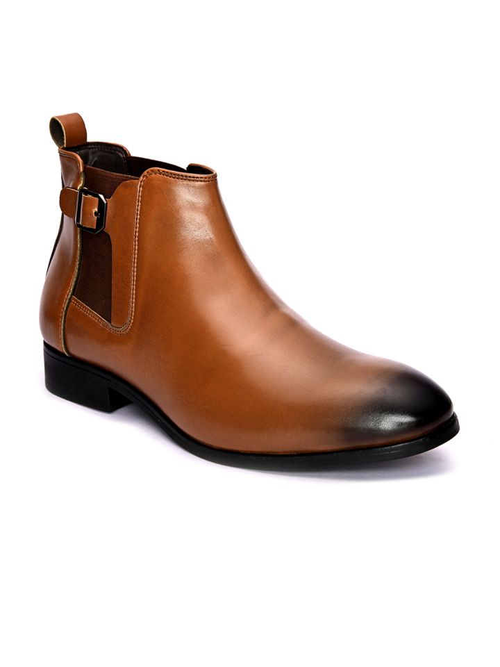 Buy San Frissco Men Mid Top Buckled Chelsea Boots Boots for Men