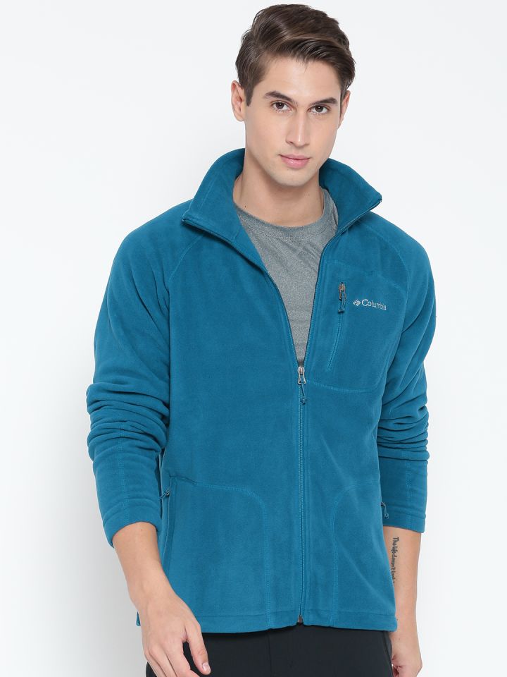 Buy Columbia Men Teal Blue Solid Fast Trek II Full Zip Fleece