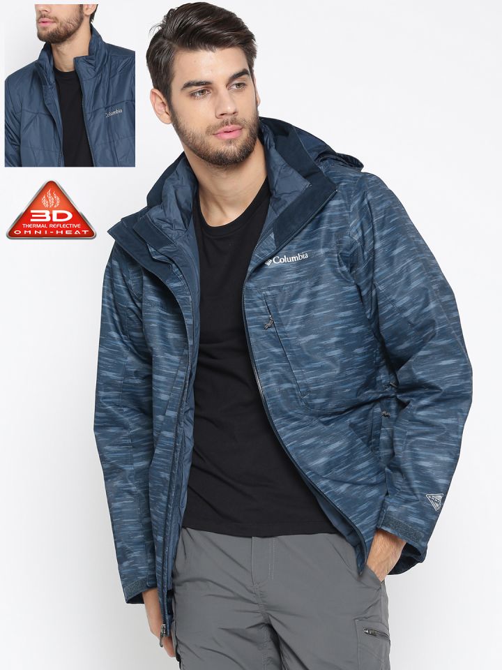 Buy Columbia Men Navy Blue Whirlibird Reversible Waterproof Winter