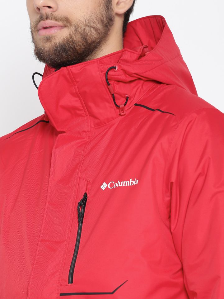 Buy Columbia Men Red Ride On Solid Hooded Waterproof Winter