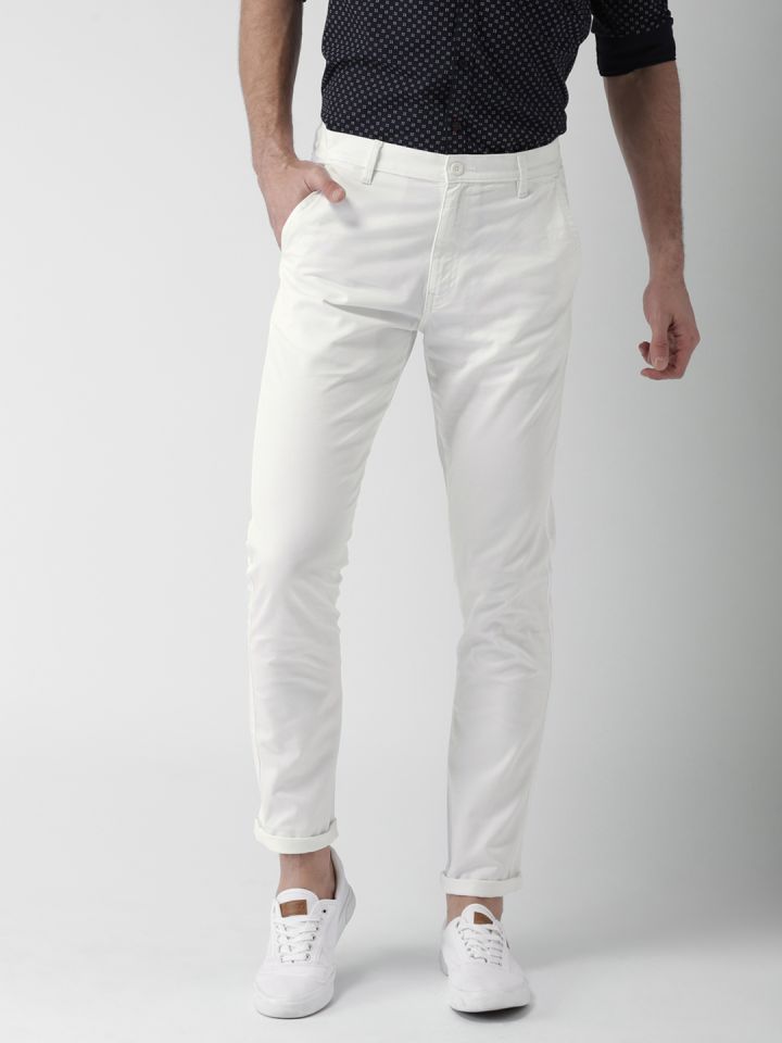 Buy HIGHLANDER Men White Slim Fit Chinos  Trousers for Men 2192715  Myntra