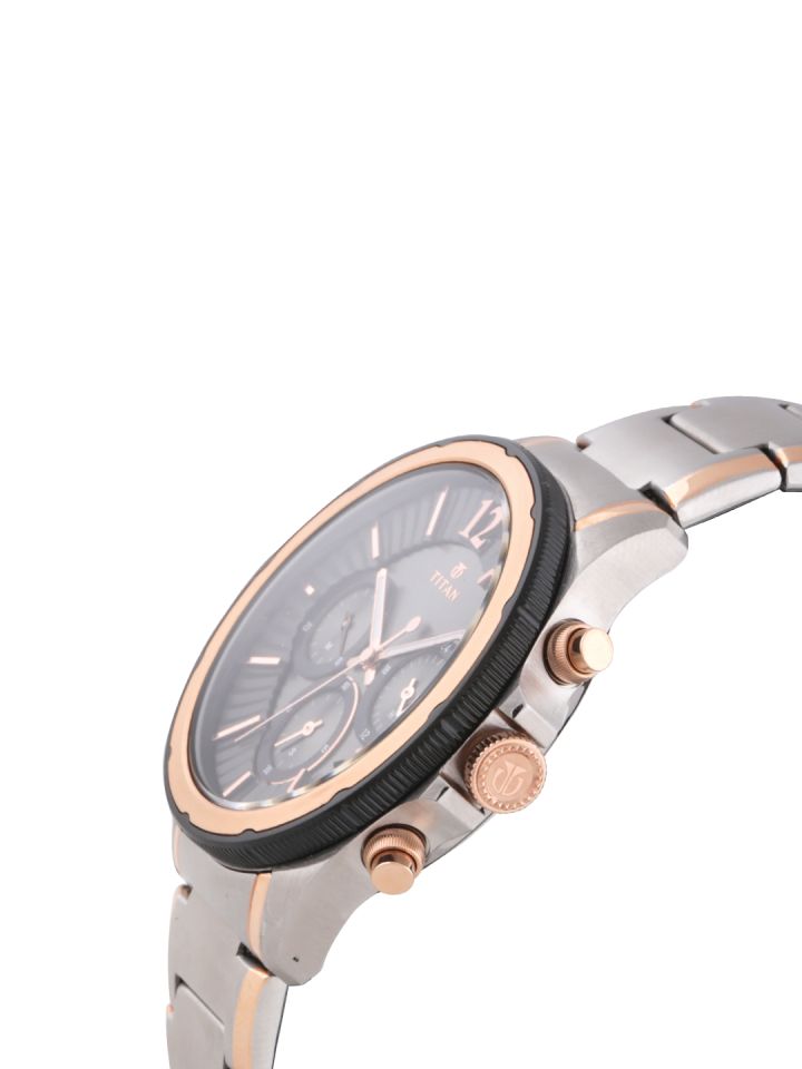 Titan Men Charcoal Analogue Watch 1748KM01