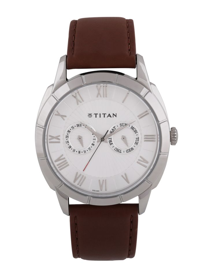 Buy Titan Smartsteel Men White Analogue Watch NL1489SL02