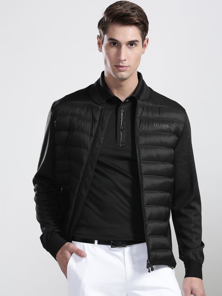 BOSS Green Men Black JALMSTAD PRO Printed Detail Insulator Puffer Jacket