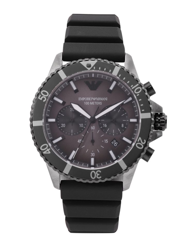 All black armani watch hotsell