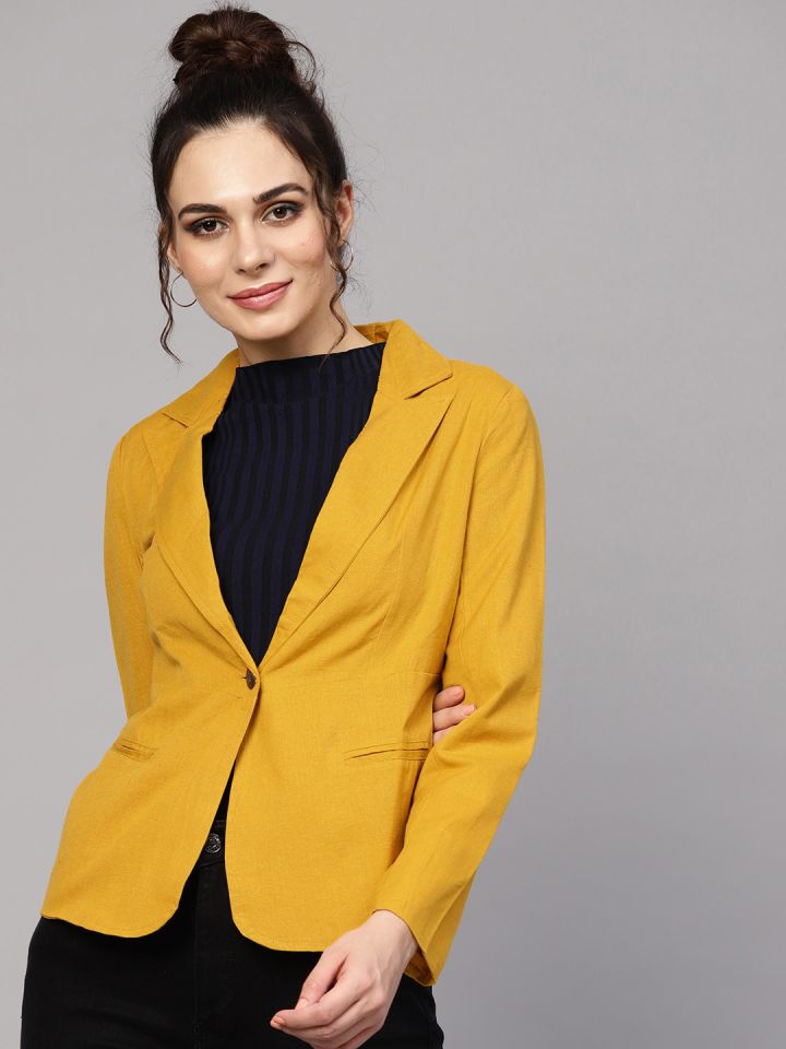 Yellow mustard blazer