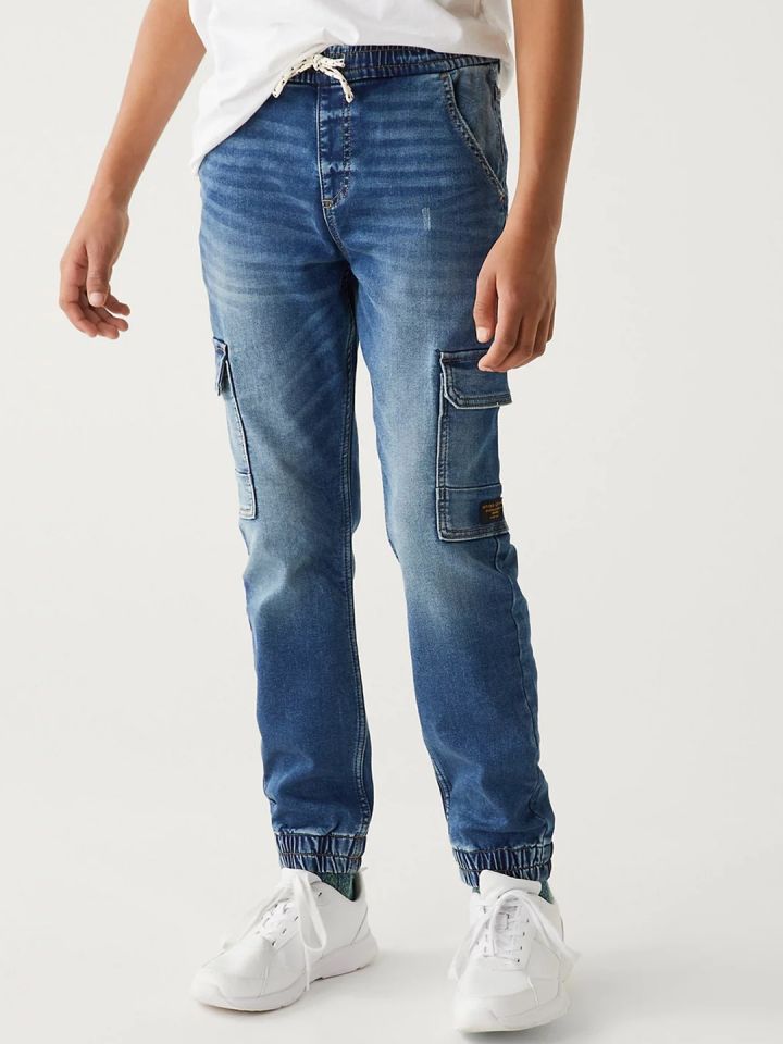 Buy Marks Spencer Boys Straight Fit Light Fade Joggers Jeans