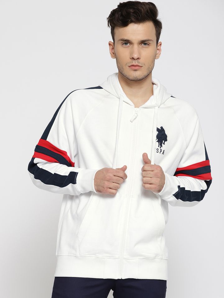 us polo white sweatshirt