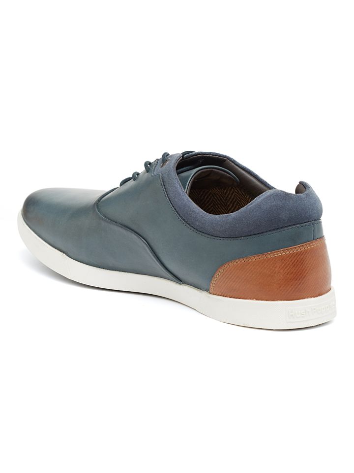 Hush Puppies Men Blue Leather Sneakers