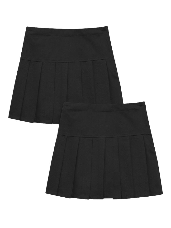 Black pleated skirts
