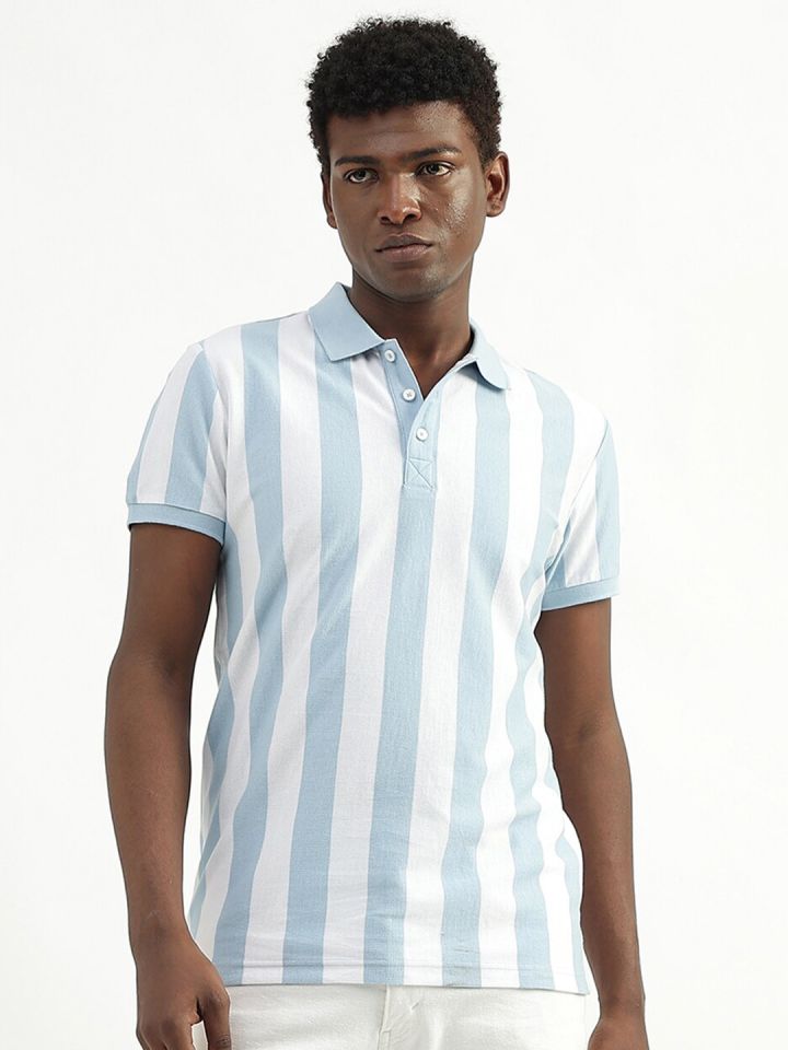 Benetton striped rugby polo store