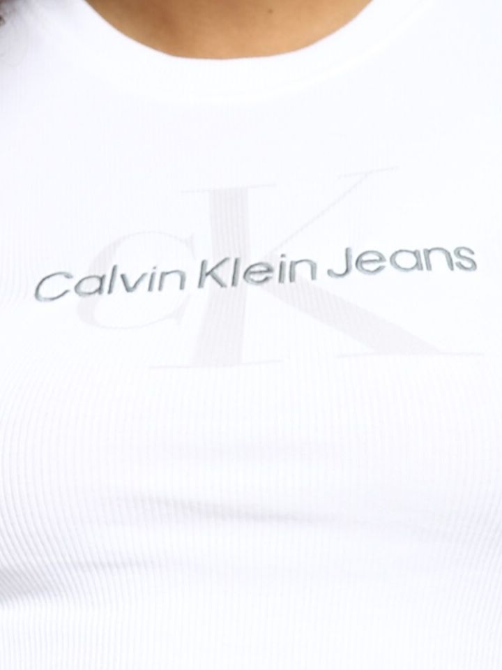 Calvin Klein Jeans Brand Logo Printed Bralette Crop Top
