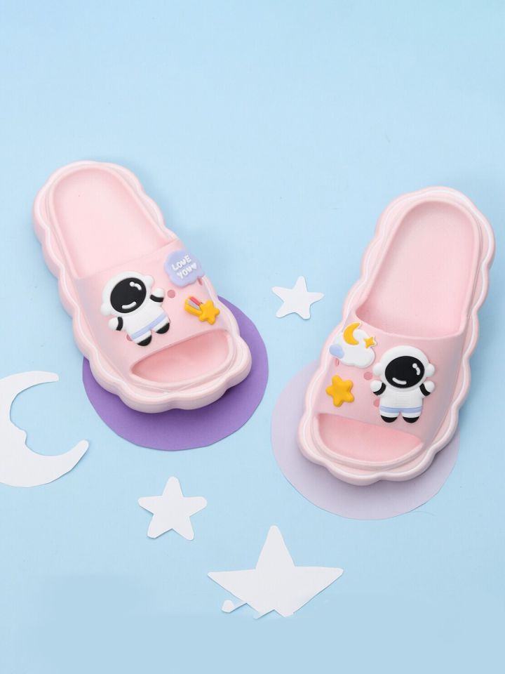 Buy Yellow Bee Girls Astro Embellished Sliders Flip Flops for