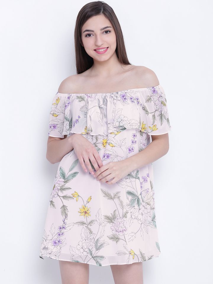 Forever 21 floral hot sale off the shoulder dress