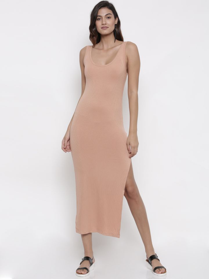 Peach bodycon dress top