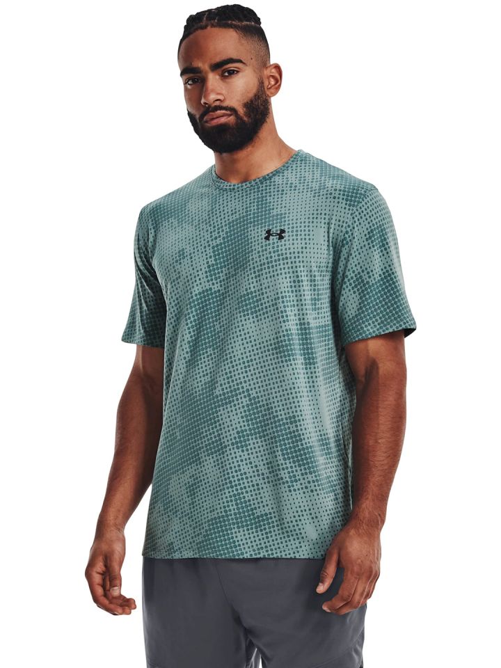 UNDER ARMOUR Men Green Printed Loose T shirt