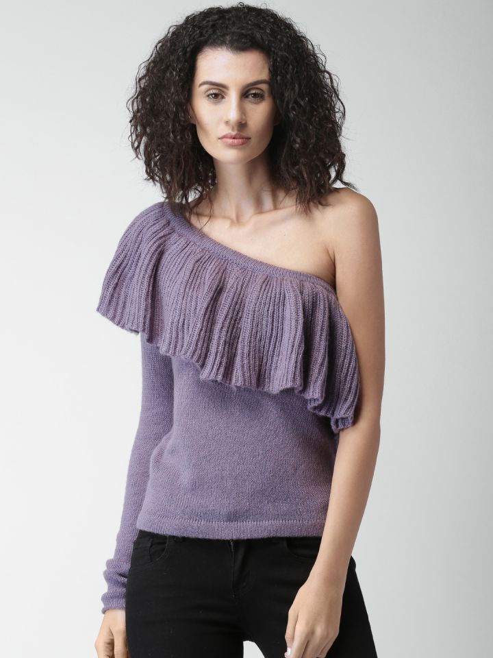 FOREVER 21 Women Lavender Self Design Pullover