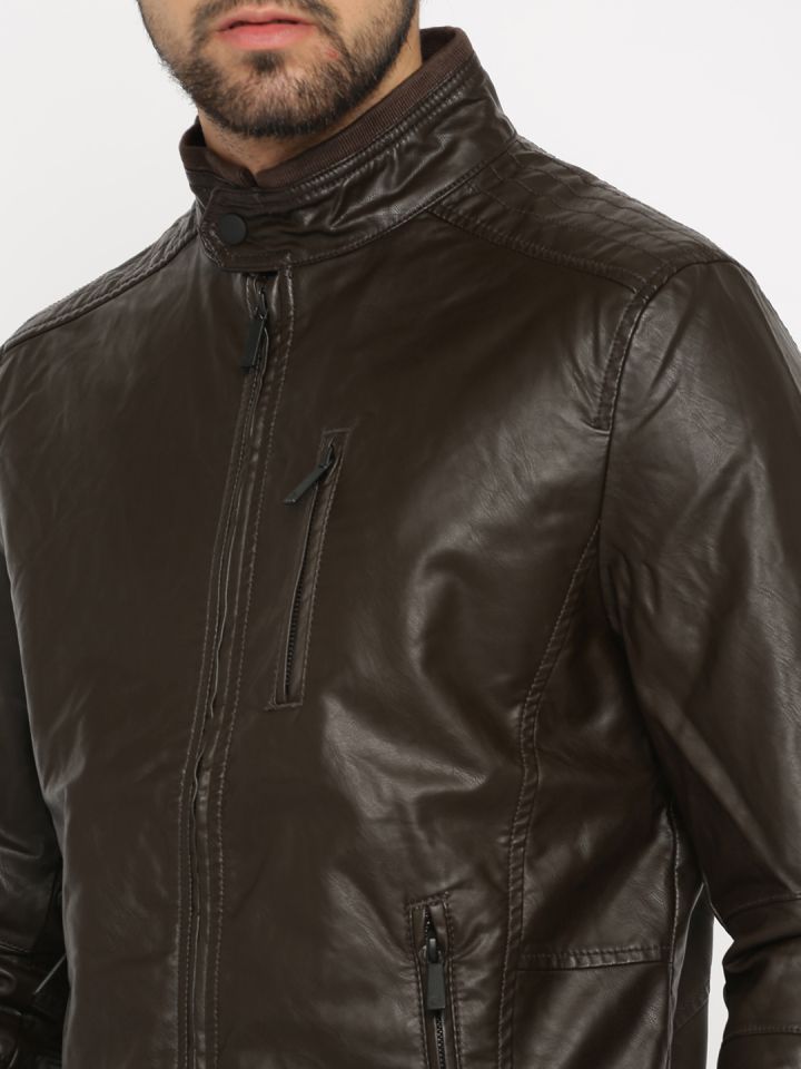 Bossini top leather jacket