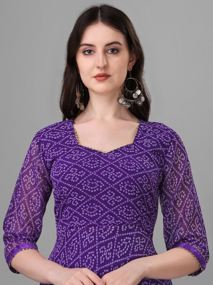 Myntra anarkali dress hotsell material